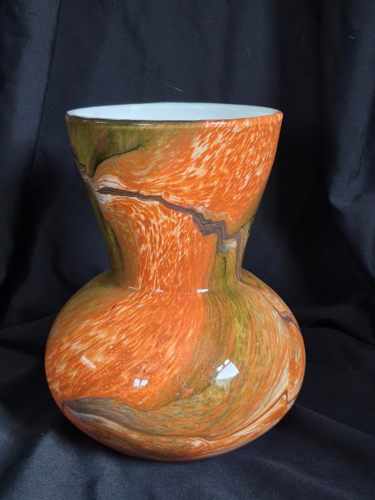 Prachtige Fidrio vaas napoli indian summer 30cm, Overige kleuren, Ophalen of Verzenden, Minder dan 50 cm, Glas