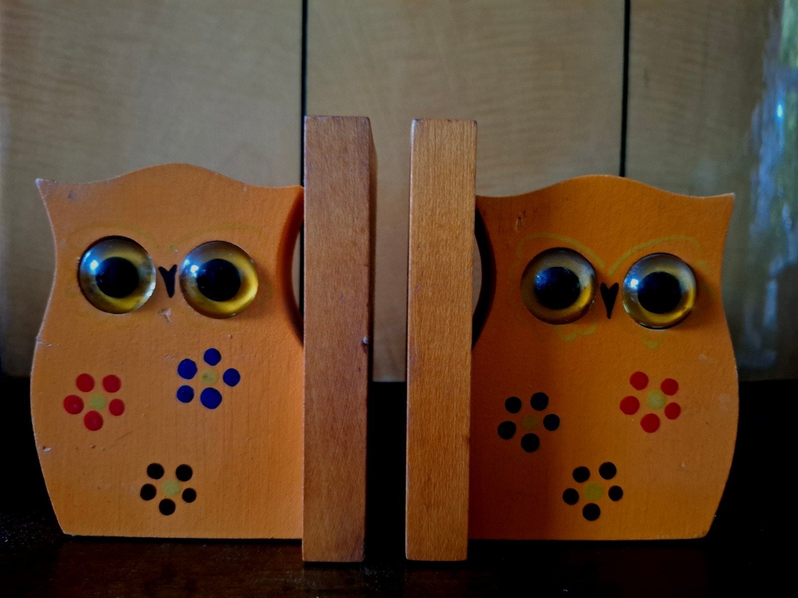 Vintage Houten Uilen Boekensteunen – Retro Jaren 70 an, Antiek en Kunst, Verzenden