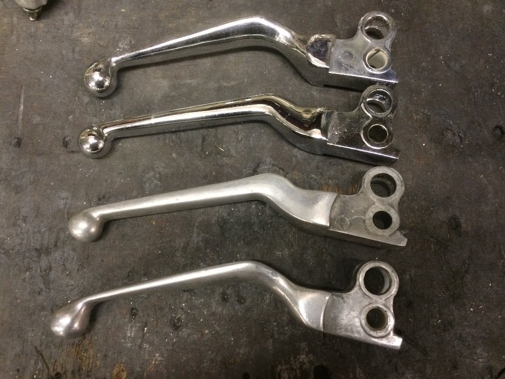 Harley rem/koppelingshendels chroom/aluminium, Ophalen
