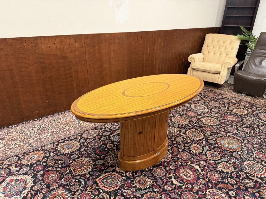 Engelse Globe Wernicke Art Deco Vergadertafel Tafel, Ophalen