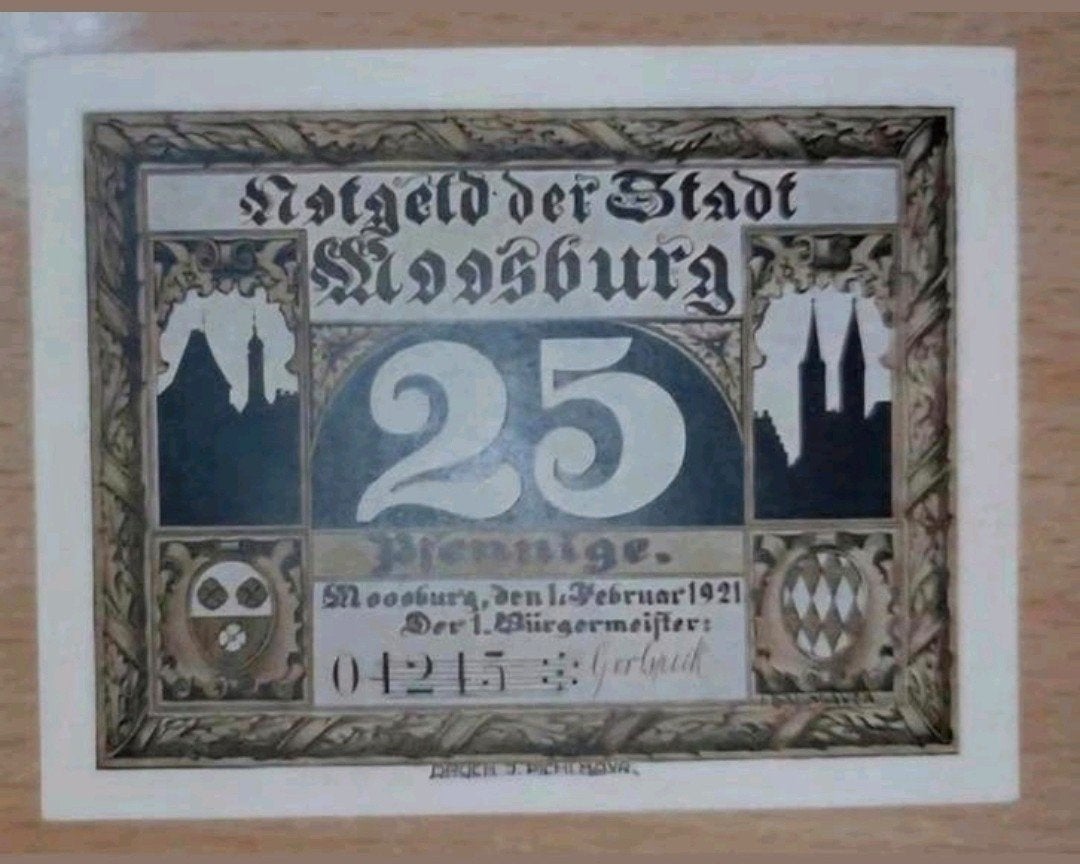 Duits Notgeld Moosburg Noodgeld, Postzegels en Munten, Ophalen of Verzenden