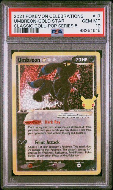 [PSA 10] Umbreon 17/17 - Pokemon 25th Celebrations, Ophalen, Nieuw, Losse kaart, Foil