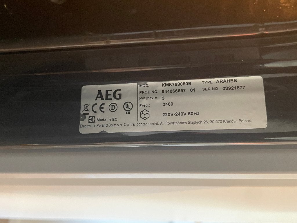 AEG CombiQuick inbouw-combimagnetron KMK768080B — 45 cm, Witgoed en Apparatuur, Ovens, Ophalen, Minder dan 45 cm, Gebruikt, AEG