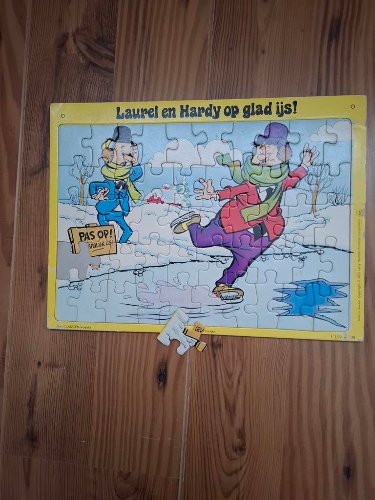 Dikke en dunne puzzel., Ophalen of Verzenden, Minder dan 500 stukjes