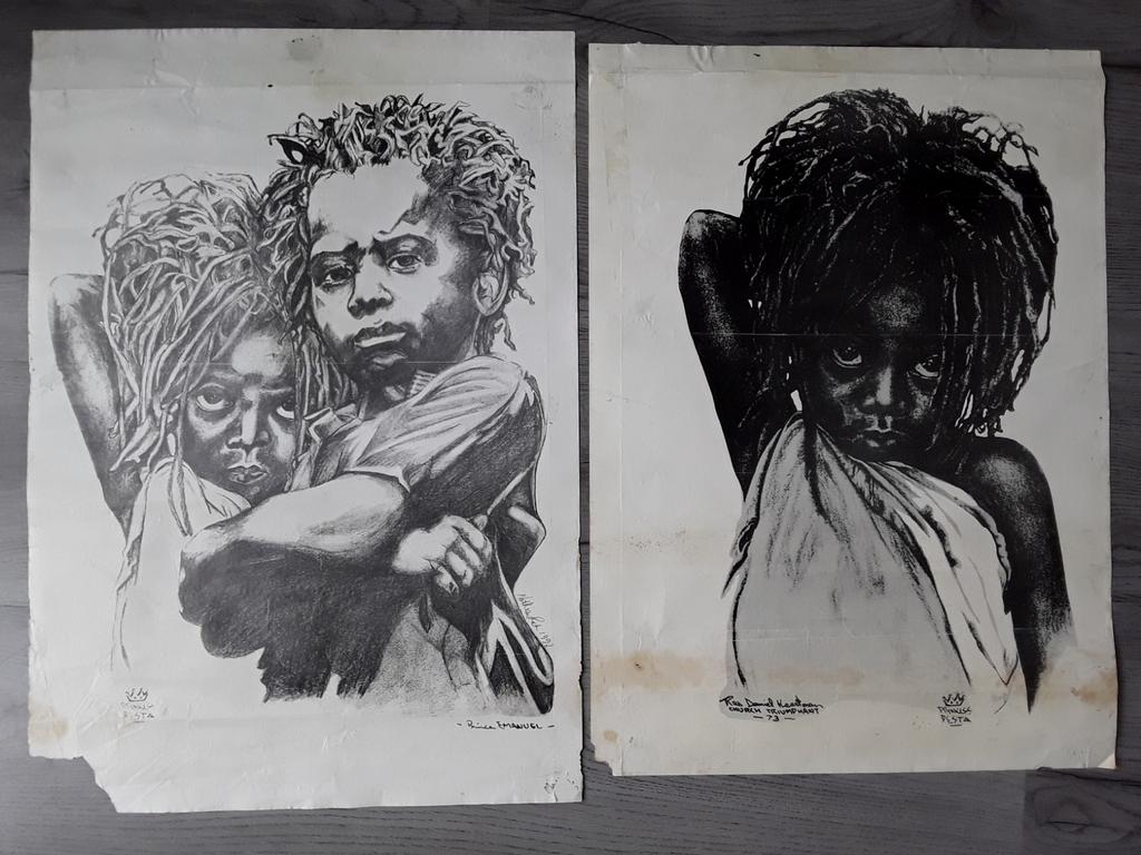 Oude prents Ras Daniel Heartman Desta & Emanuel, Ophalen