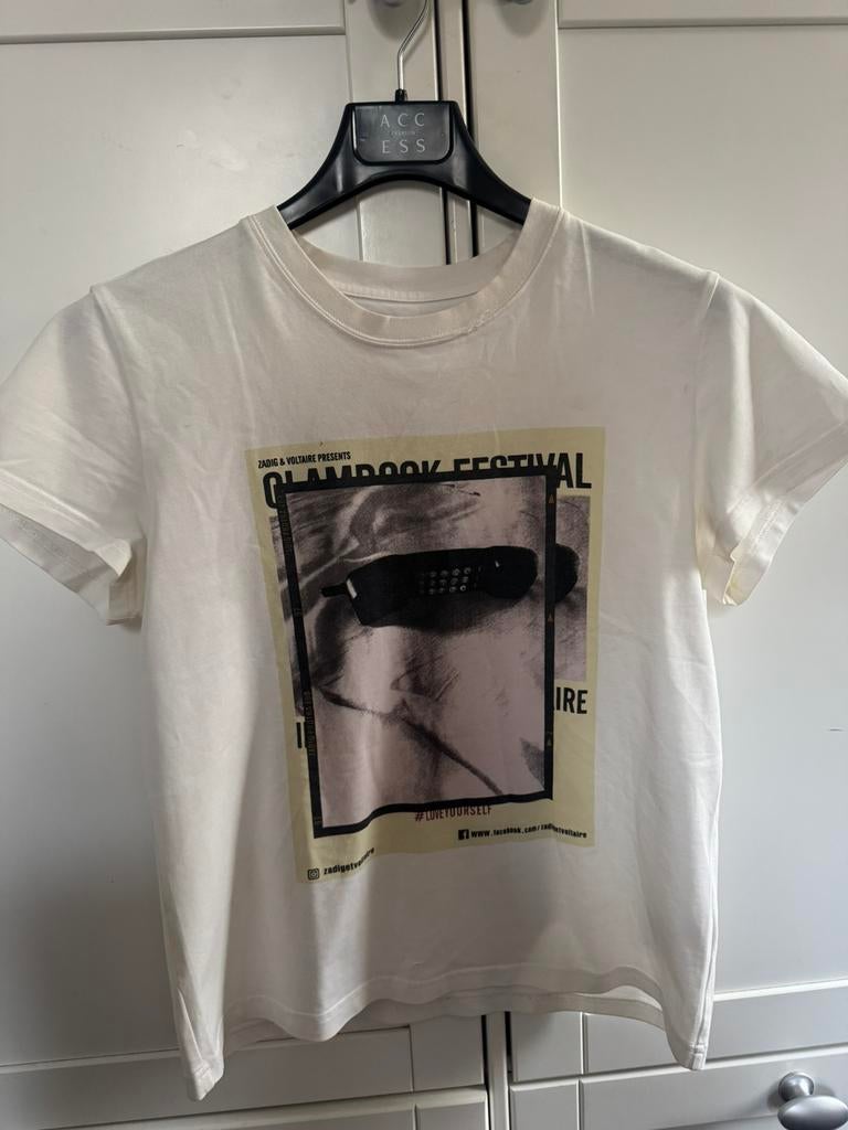 Zadig en Voltate shirt, maat S, Kleding | Dames, Wit, Ophalen of Verzenden, Korte mouw, Maat 36 (S)