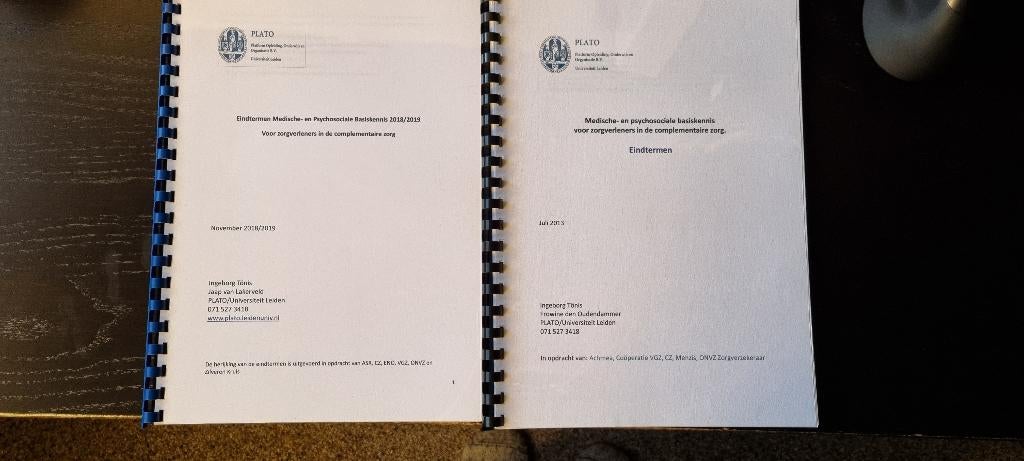 Plato Eindtermen - geprint en ingebonden BIEDEN, Boeken, Ophalen of Verzenden, Beta, Zo goed als nieuw, HBO