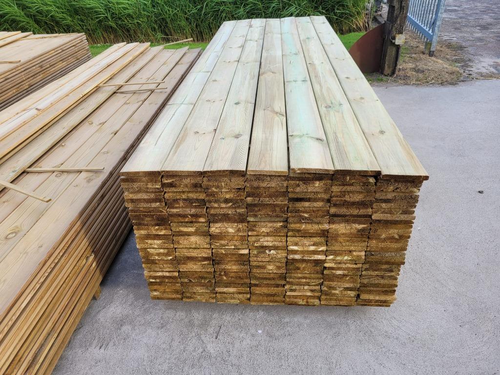 Tuinplanken, Doe-het-zelf en Verbouw, Hout en Planken, Nieuw, Plank, Grenen, 300 cm of meer, Minder dan 25 mm, Ophalen
