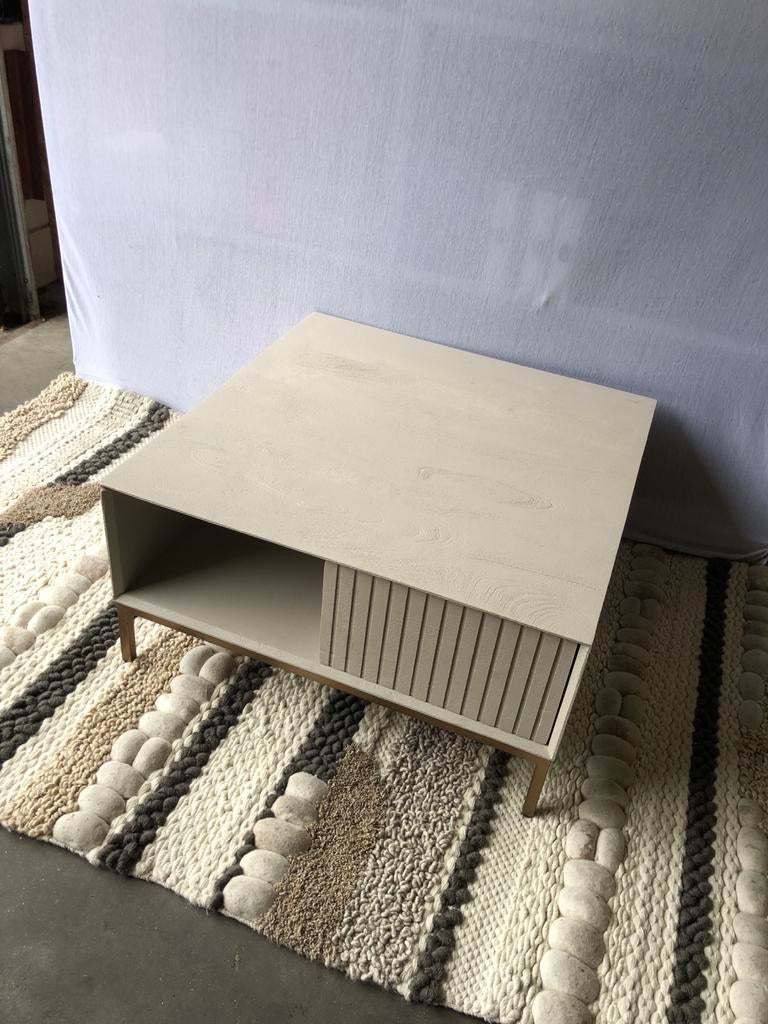 Madison Sand Salontafel - Mangohout, 80x80cm, ., ., Vierkant, Nieuw