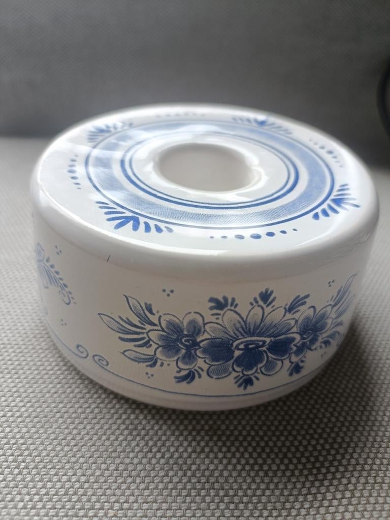Delfts Blauwe Kandelaar, Overige materialen, Blauw, Ophalen of Verzenden, Zo goed als nieuw