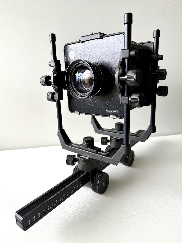 Cambo Technische Kamera 4 x 5 SC + 3 objectieven + extra's, Audio, Tv en Foto, Fotocamera's Analoog, Ophalen, Gebruikt, Polaroid