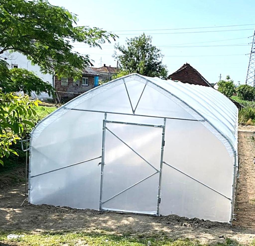 Profi kas – Stevige kas 4,5 m × 10 m - EU-productie, Staal, Folie, Verzenden, Kweekkas