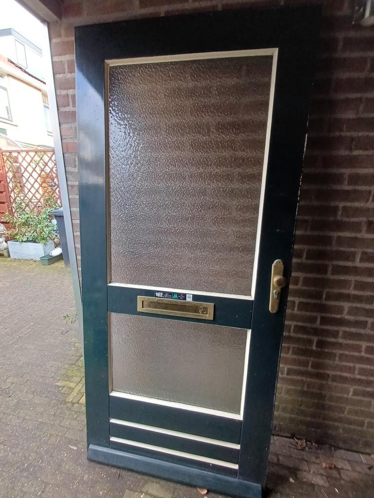 Stevige complete voordeur., Ophalen of Verzenden, Gebruikt, Buitendeur, 200 tot 215 cm