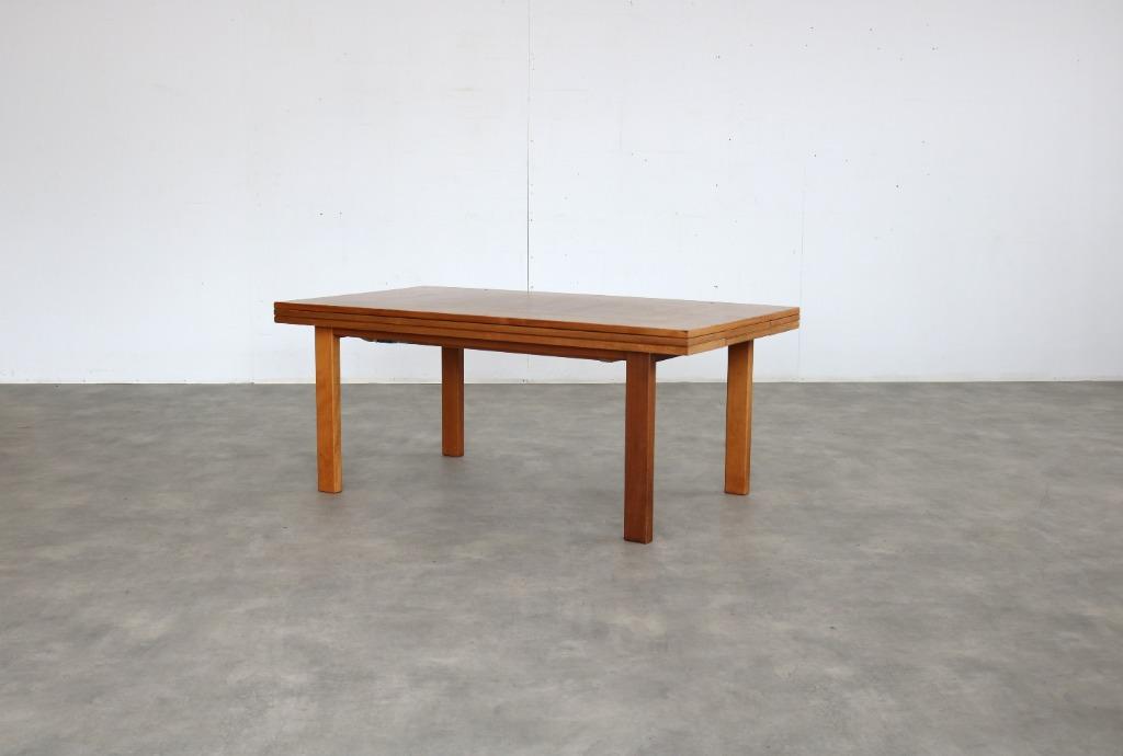 vintage salontafel | eettafel | verstelbaar | jaren 60, Gebruikt, 100 tot 150 cm, Verzenden, .