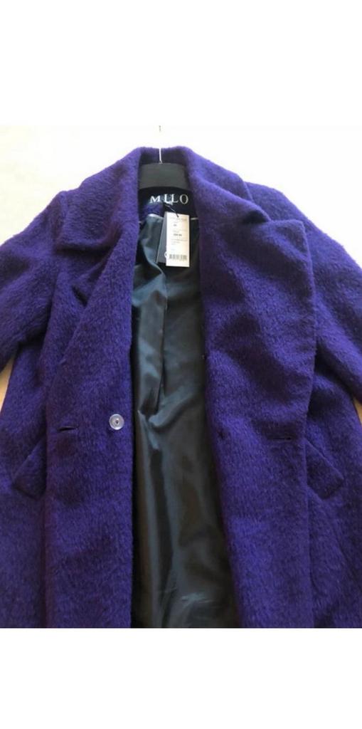NW met prijskrtje paarse wollen MILO mantel/coat mt38/40, Kleding | Dames, Jassen | Winter, Maat 38/40 (M), Paars, Nieuw, MILO