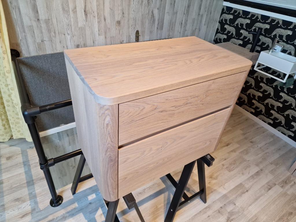 Foto 13 van Massief eiken houten badmeubel met ronde hoeken 80cm!