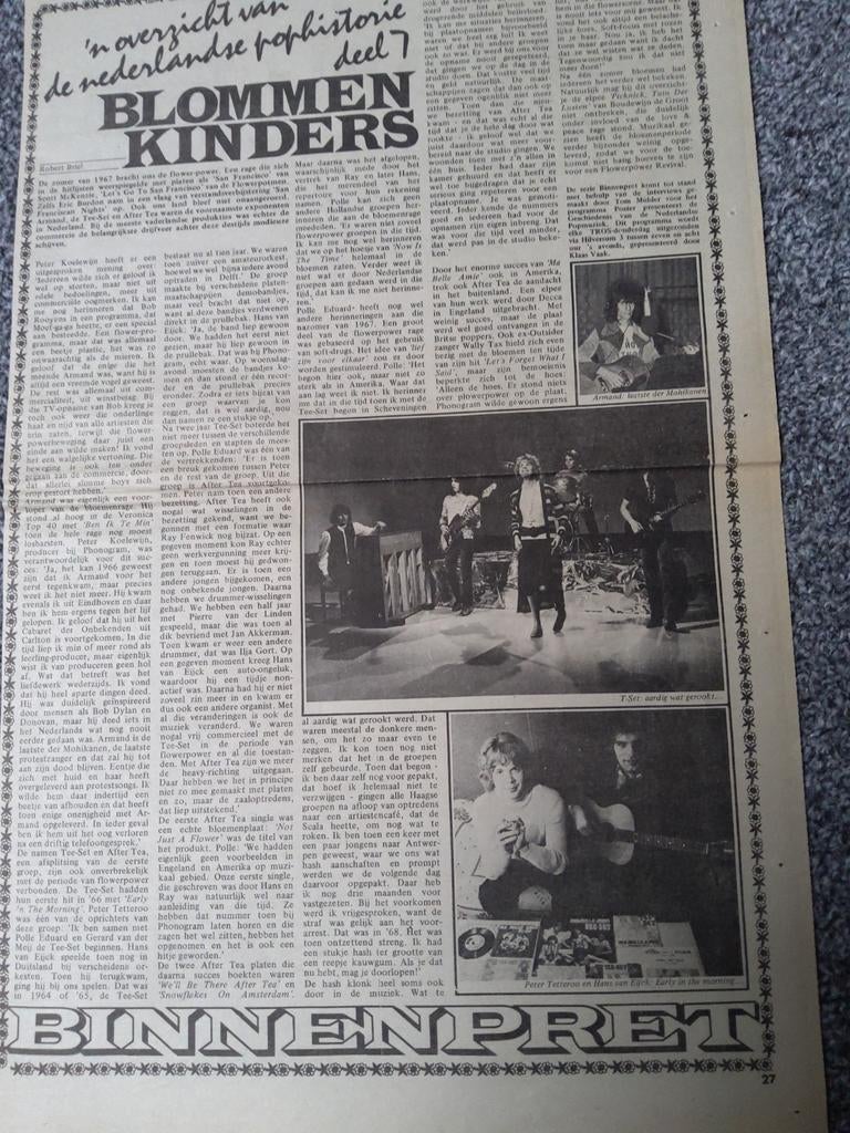 Nederbeat:  Tee set periode 1967  A3  formaat, Ophalen of Verzenden, Zo goed als nieuw, Boek, Tijdschrift of Artikel