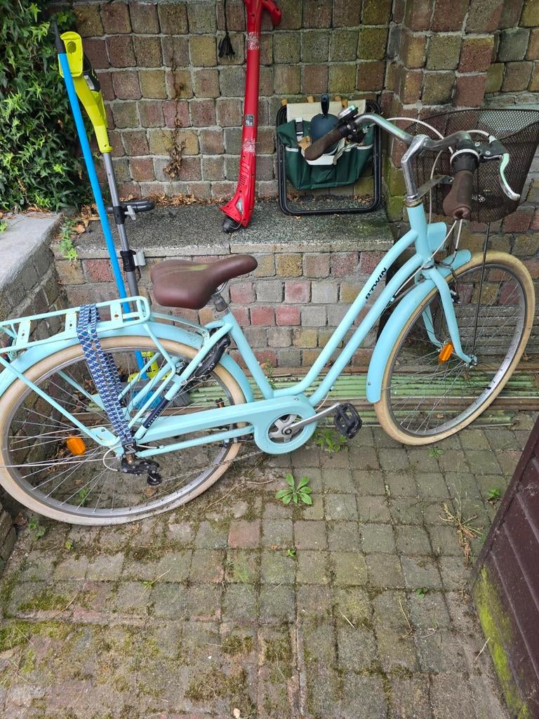 Dames fiets van btwin kleur mint groen maat S/M, Versnellingen, Ophalen, Overige merken, 53 tot 56 cm