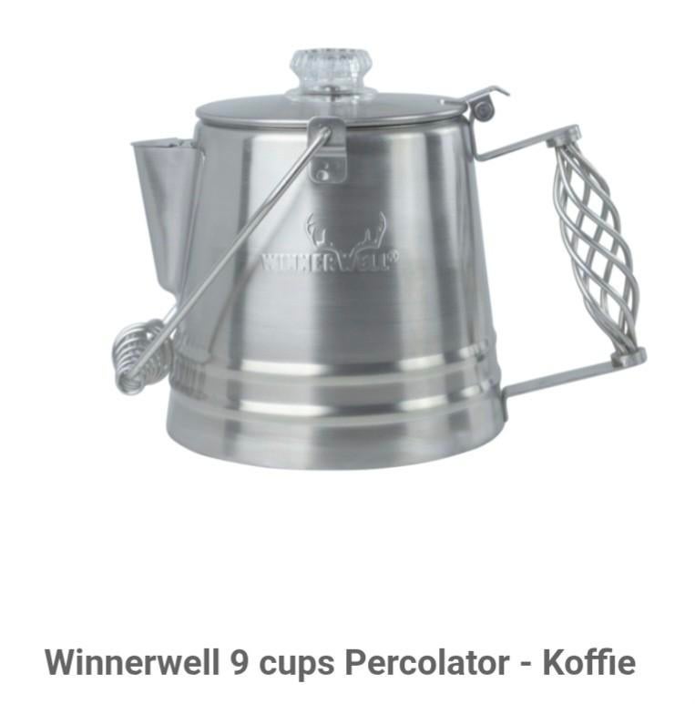 Winnerwell Percolator,  9 kops, NIEUW,  voor op tentkachel, Caravans en Kamperen, Kampeeraccessoires, Ophalen of Verzenden, Nieuw