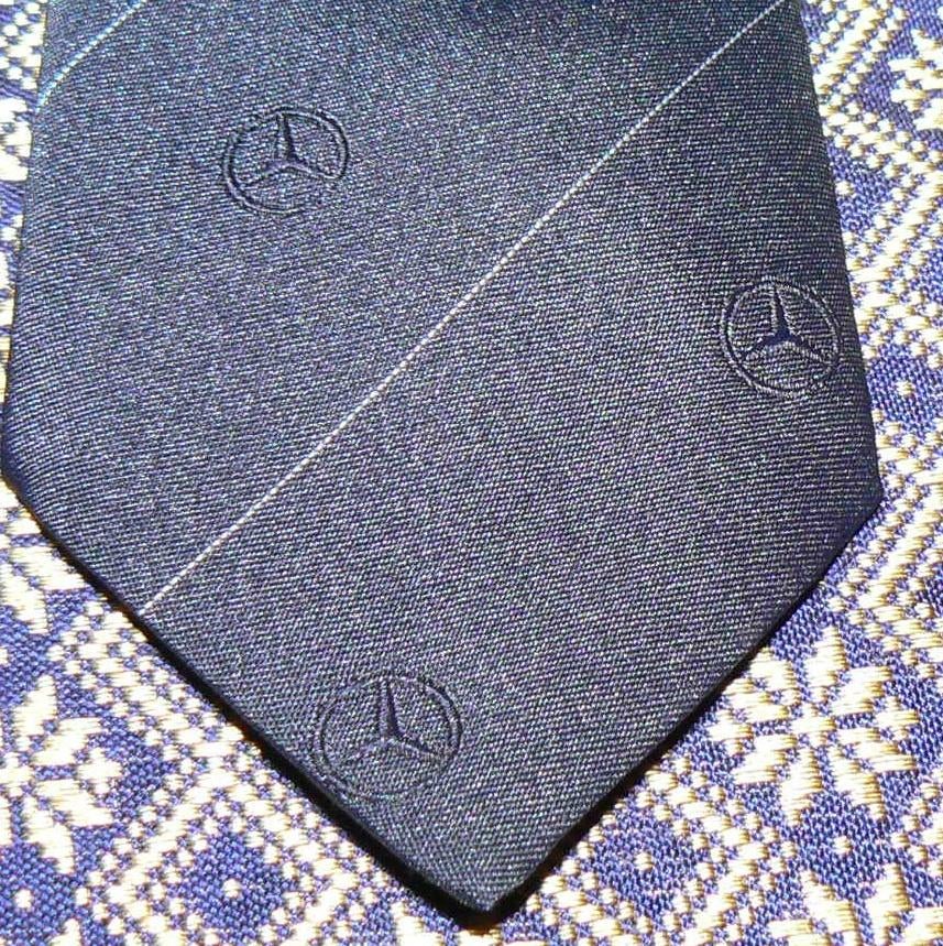 Mercedes Benz auto stropdas blauw met doorlopend logo, Ophalen of Verzenden, Nieuw, Gebruiksvoorwerp