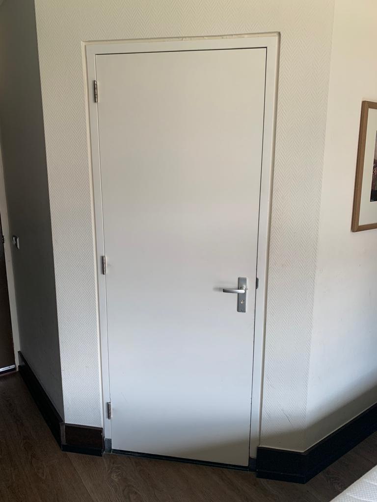 Binnendeuren | met kozijn | massief | gebruikt | dubbele, Doe-het-zelf en Verbouw, Deuren en Horren, Ophalen, 80 tot 100 cm, Binnendeur