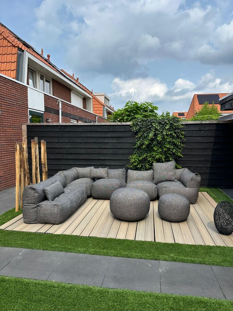 Outlet Tuinmeubelen – Longe set all weather - hoge korting, Ophalen, Overige materialen, Bank, 6 zitplaatsen