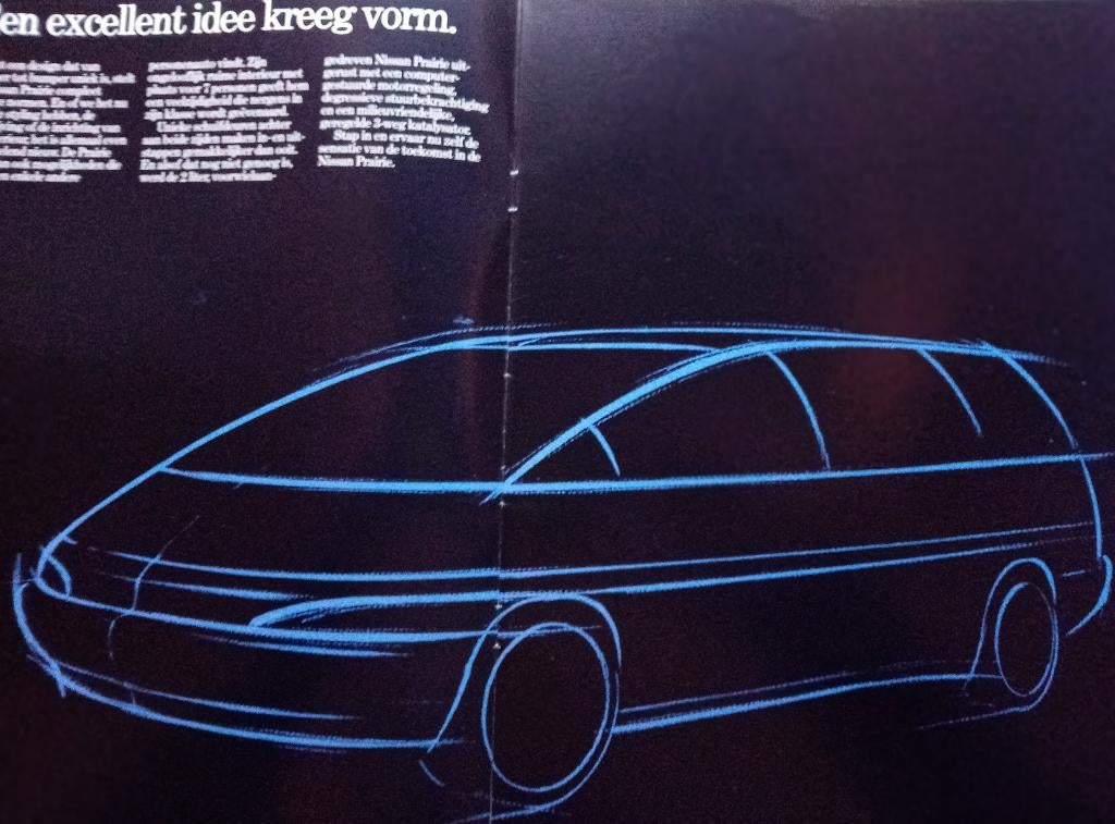 Brochure Nissan Prairie, Ophalen of Verzenden, Zo goed als nieuw, Nissan
