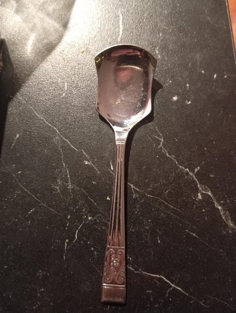 Vintage Sheffield Suikerlepel, Ophalen of Verzenden