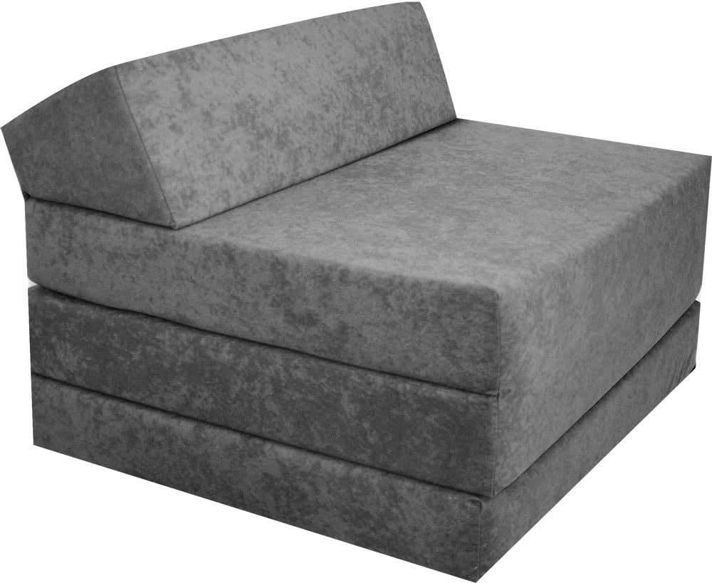 Zachte bank, poef uitklapbaar inklapbaar zitje matras topper, Ophalen, Zo goed als nieuw, 200 cm, Grijs