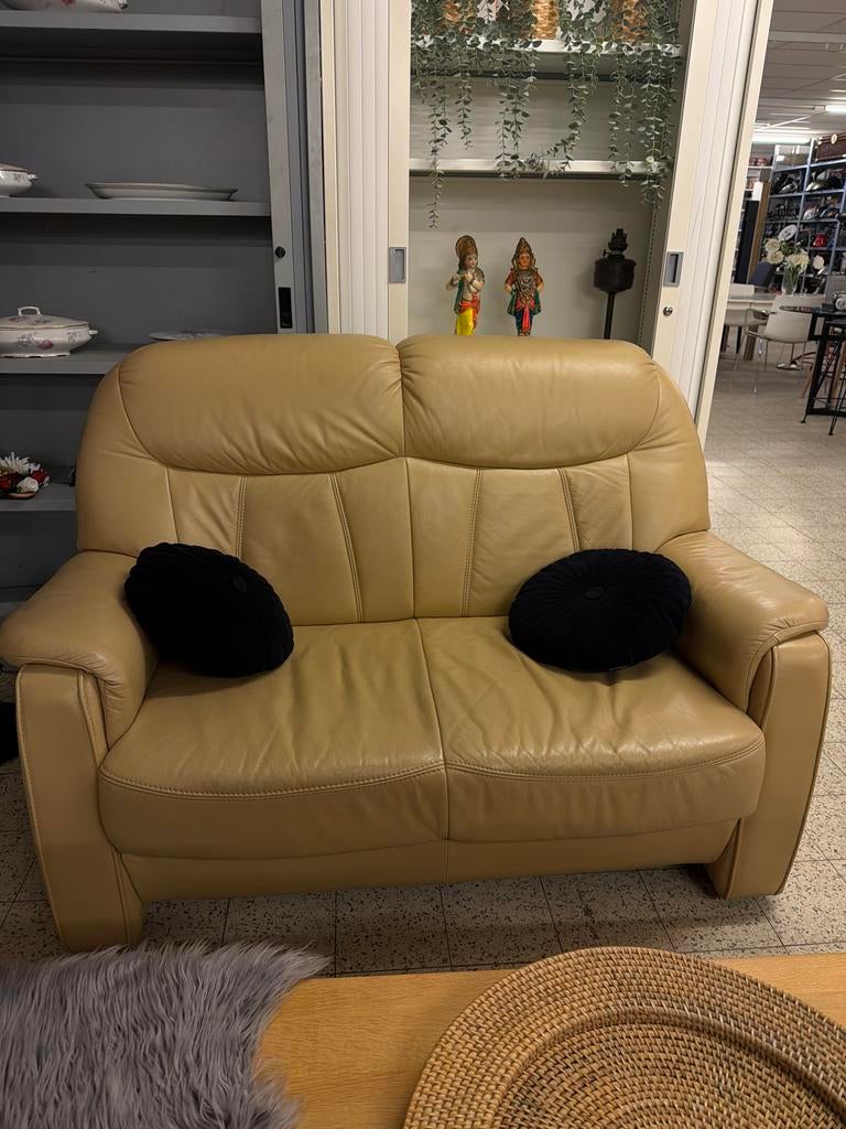 Comfortabele 2-zitsbank van leer, Kingloop, Leer, Zo goed als nieuw, Kingloop