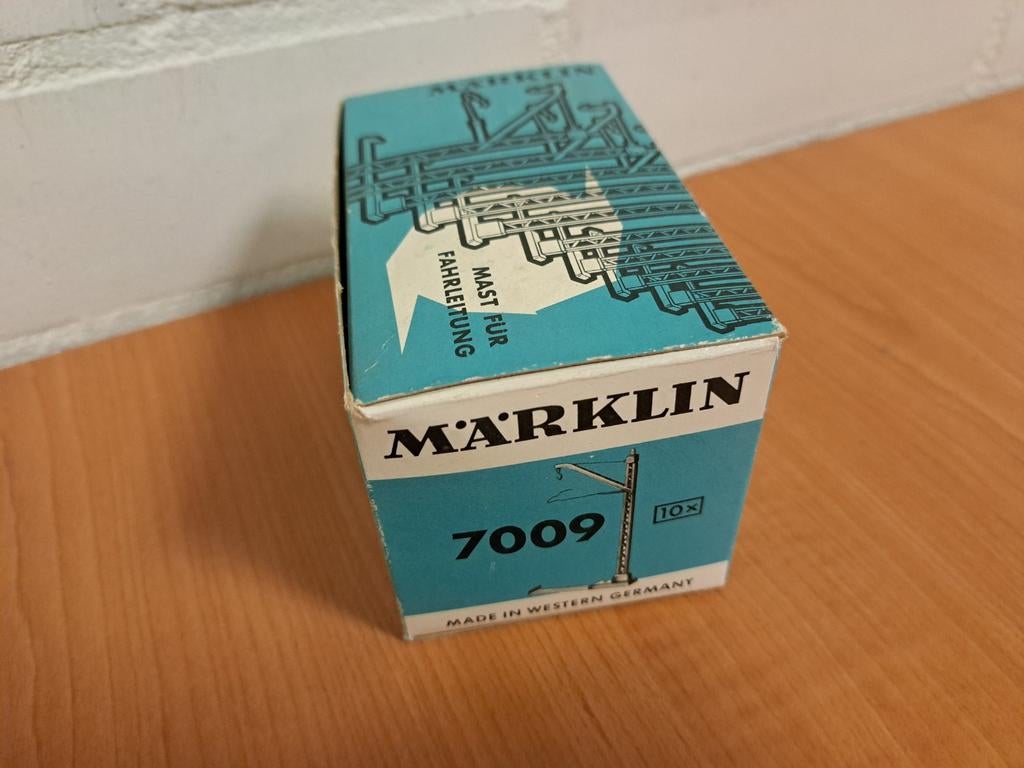 Märklin 7009 Bovenleiding Masten Set Z.G.A.N. OVP, Ophalen, Wisselstroom, Overige typen, Zo goed als nieuw