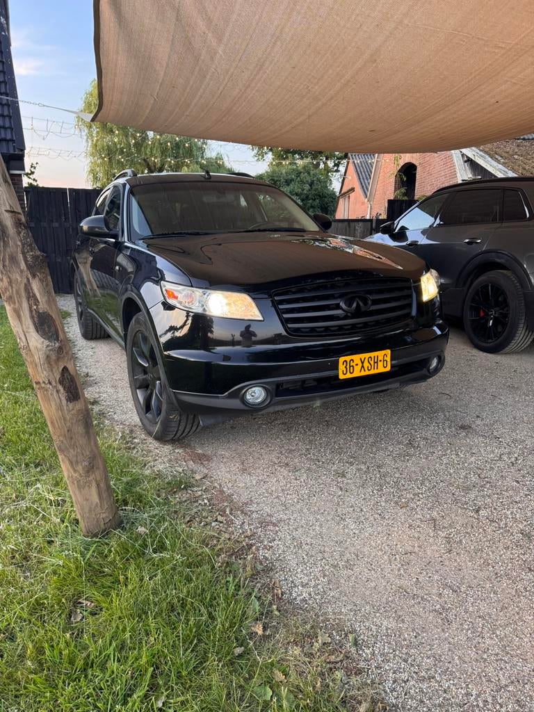 Infiniti 2004 zwart fx45 V8, Automaat, 2000 kg, Zwart, Leder