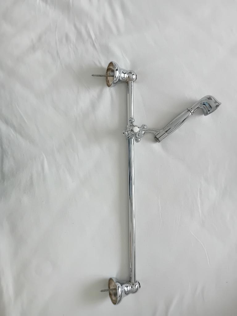 Klassieke verstelbare Glijstang met houder messing, Doe-het-zelf en Verbouw, Sanitair, Ophalen of Verzenden, Gebruikt, Douche