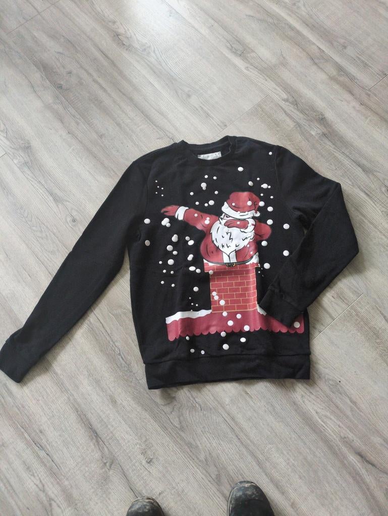 Kersttrui met Dabbing Kerstman - Zwart, Merry Christmas, Zwart, Ophalen of Verzenden, Zo goed als nieuw