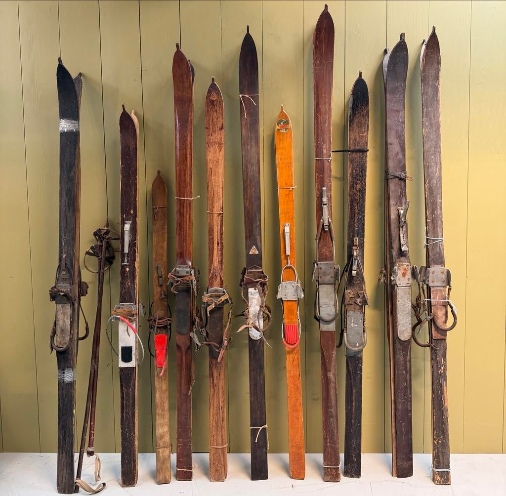 Vintage houten ski | Antieke ski‘s | Après ski | Oude ski‘s, Ophalen