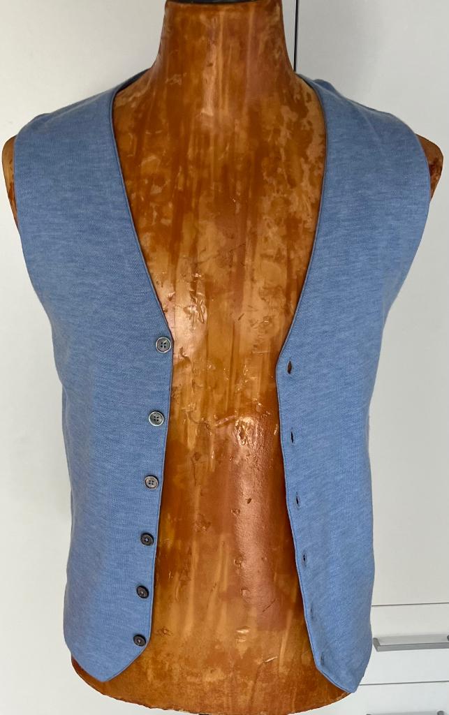Soci3ty. Mouwloos vest. Mt M., Kleding | Heren, Zo goed als nieuw, Maat 48/50 (M), Blauw, Soci3ty.