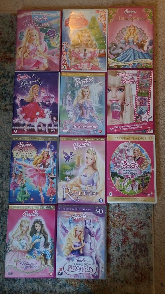 Barbie dvd's diverse titels, Cd's en Dvd's, Alle leeftijden, Overige genres, Ophalen of Verzenden, Zo goed als nieuw