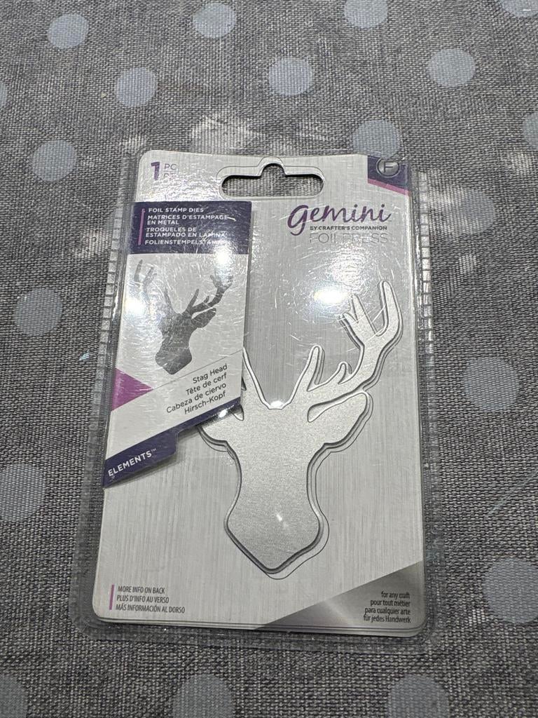 Gemini Stag Head Foil Die, Ophalen of Verzenden, Zo goed als nieuw, Frame of Mal