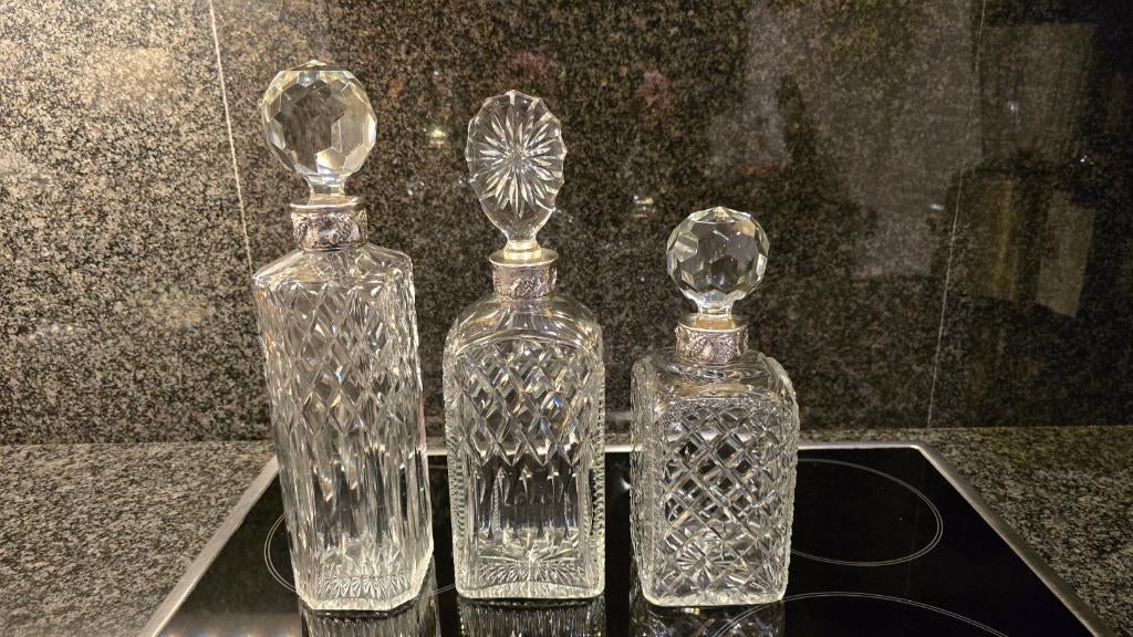 3 kristalen decanteer karaffen, Ophalen