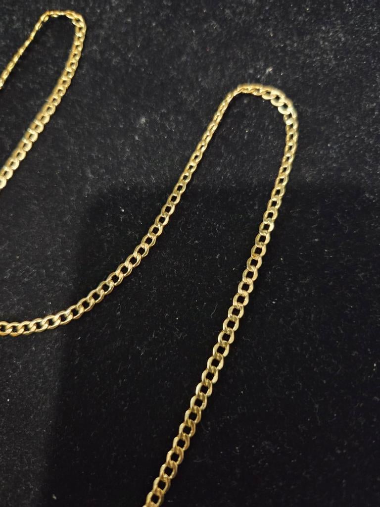 14 k gouden gourmet ketting 6,1 gram 69 cm, Sieraden, Tassen en Uiterlijk, Kettingen, Ophalen of Verzenden, Nieuw, Goud, Goud