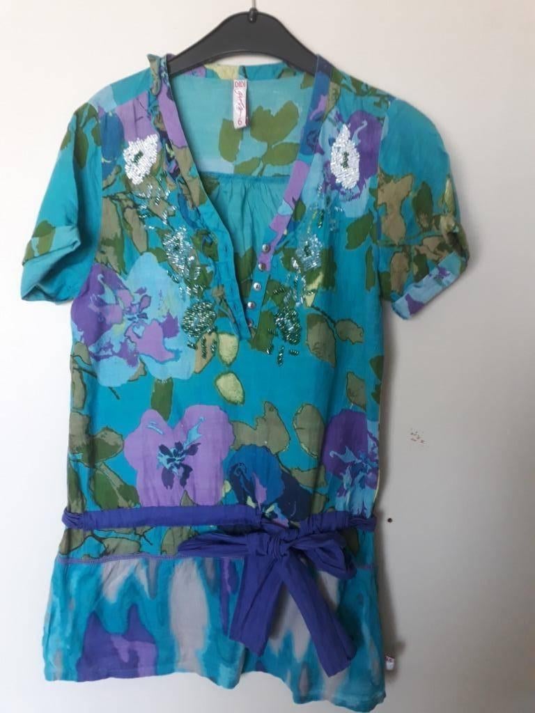 Leuke blouse / tuniek van Didi maat 6 (=116), Meisje, Overhemd of Blouse, Ophalen of Verzenden, Zo goed als nieuw