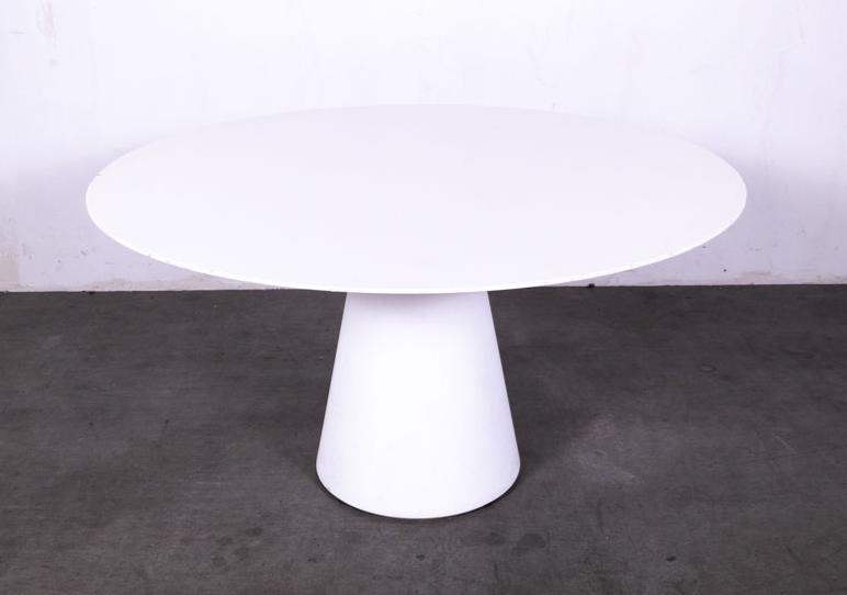 Stamtafel Reverse ME5080 wit 160cm rond (10 stuks), Duurzaam, Kunststof, Gebruikt, 50 tot 100 cm