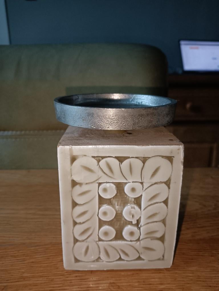 Boltze kaarsenhouder, Ophalen of Verzenden, Zo goed als nieuw, Hout, Kandelaar