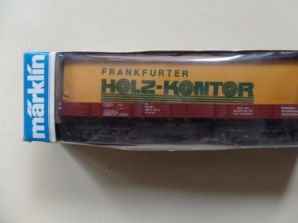 Marklin 4473 goederen wagen Frankfurter holz-kontor, Wisselstroom, Verzenden, Märklin, Nieuw