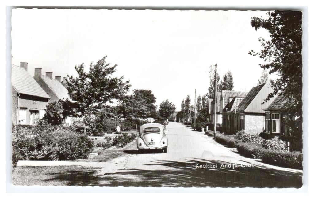 Andijk, Knokkel Andijk Oost - VW-Kever, Ophalen of Verzenden, 1940 tot 1960, Gelopen, Noord-Holland