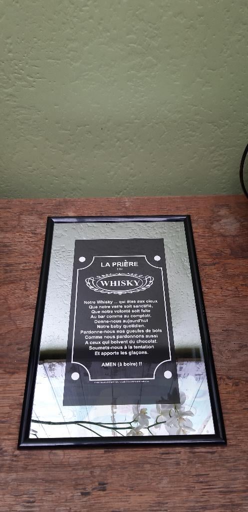 Spiegelkader La Prière du whisky, Ophalen of Verzenden, Nieuw, Reclamebord