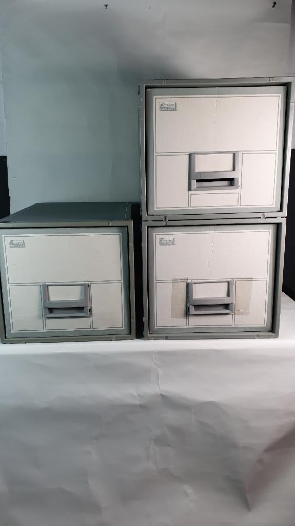Fellowes Archive System x3 vintage archiefkasten, lades. S28, Verzamelen, Ophalen of Verzenden, Overige typen