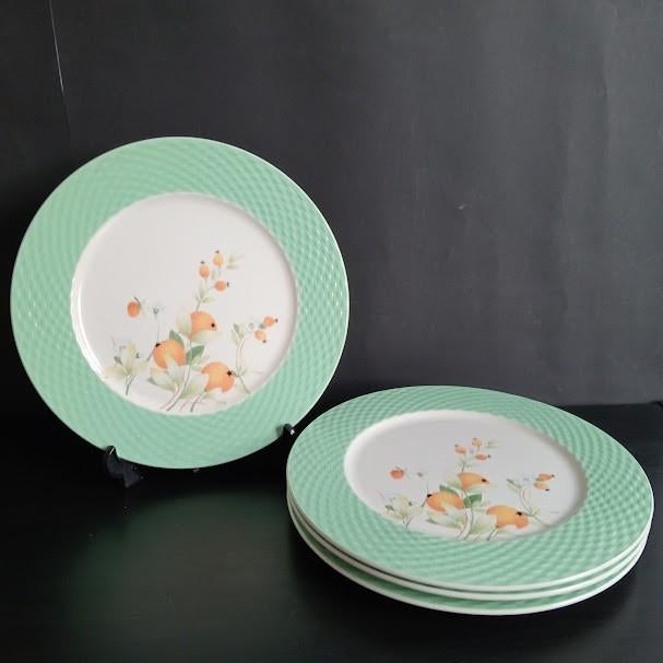 4 Vintage Italiaanse keramische borden, diameter 21 cm., Huis en Inrichting, Keuken | Servies, Ophalen of Verzenden, Zo goed als nieuw