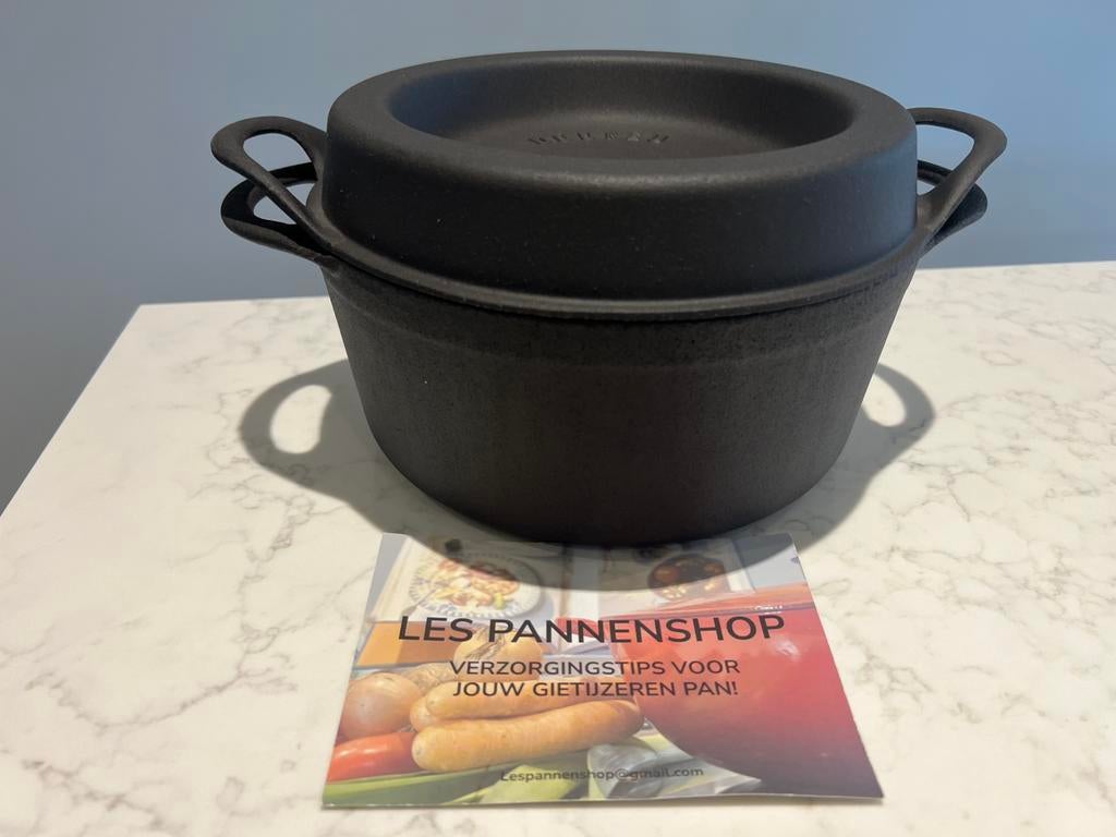 Cousances Doufeu 22 cm mat zwart, gebruikte staat, Huis en Inrichting, Keuken | Potten en Pannen, Gebruikt, Koekenpan of Braadpan