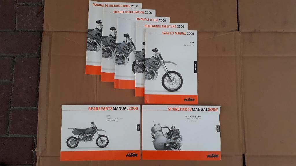 Handleiding en onderdelenboekje KTM SX65 2006, Motoren, Handleidingen en Instructieboekjes, Ophalen of Verzenden, Overige merken
